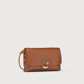 BORSA LETTERA® SMALL IN PELLE MARTELLATA BROWN CANALETTO - Pochette | Zanellato