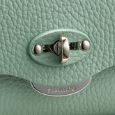 LETTERA® SMALL BAG IN PEPPERMINT GREEN HAMMERED LEATHER | Zanellato