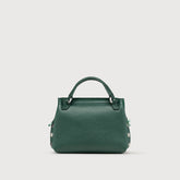 SUPER BABY POSTINA® BAG IN HAMMERED LEATHER GREEN FILO D'ERBA - Green Filo D'Erba | Zanellato