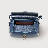 POSTINA® SUPER BABY BAG IN HAMMERED LEATHER BLUE DREAM | Zanellato