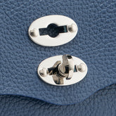 POSTINA® SUPER BABY BAG IN HAMMERED LEATHER BLUE DREAM | Zanellato