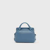 BORSA POSTINA® SUPER BABY IN PELLE MARTELLATA BLUE GINSONE - Blue Ginsone | Zanellato