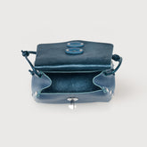 BORSA POSTINA® SUPER BABY IN PELLE MARTELLATA BLUE GINSONE - Blue Ginsone | Zanellato