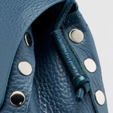 BORSA POSTINA® SUPER BABY IN PELLE MARTELLATA BLUE GINSONE - Blue Ginsone | Zanellato