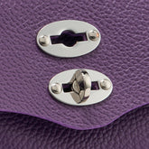 POSTINA® SUPER BABY BAG IN HAMMERED VIOLET AMETHYST LEATHER | Zanellato
