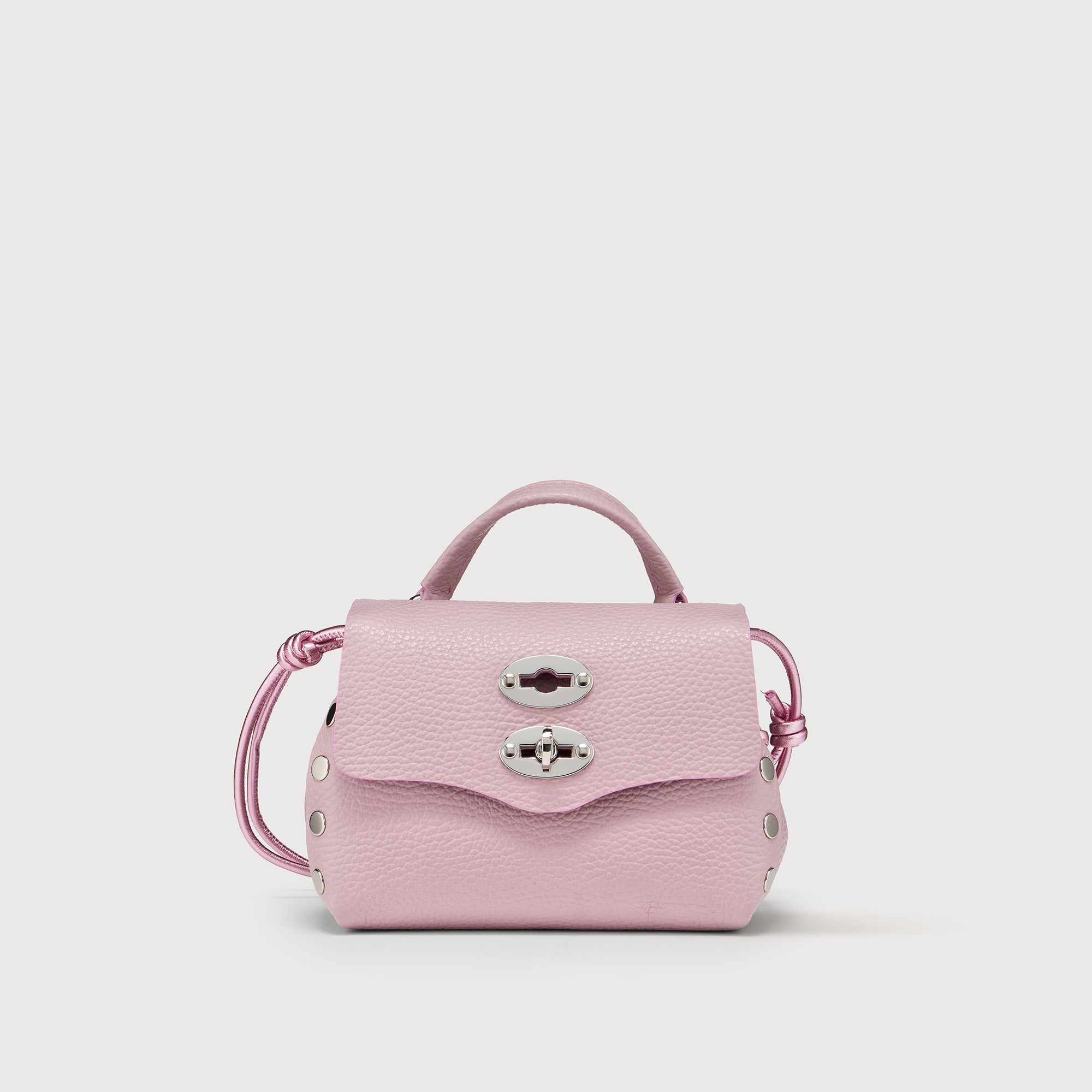Zanellato Postina S ショルダーバッグ ピンク POSTINA® SUPER BABY BAG IN IMPERIAL PINK HAMMERED LEATHER | Zanellato