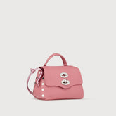 BORSA POSTINA® SUPER BABY IN PELLE MARTELLATA PINK DOGARESSA - Borse in Pelle Laminata | Zanellato
