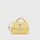BORSA POSTINA® SUPER BABY IN PELLE MARTELLATA YELLOW CANARIN - Borse in Pelle Laminata | Zanellato