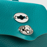 POSTINA® SBABY IN GREEN PESTO GENOVESE LAMINATED LEATHER | Zanellato