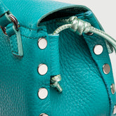 POSTINA® SBABY IN GREEN PESTO GENOVESE LAMINATED LEATHER | Zanellato