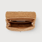 SMALL POSTINA® MESSENGER BAG IN TEDDY FUR BROWN TEDDY | Zanellato