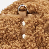 SMALL POSTINA® MESSENGER BAG IN TEDDY FUR BROWN TEDDY | Zanellato