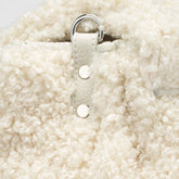 SMALL POSTINA® MESSENGER BAG IN TEDDY FUR WHITE MERINOS | Zanellato