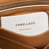 SMALL POSTINA® MESSENGER BAG IN TEDDY FUR WHITE MERINOS | Zanellato