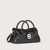 BORSA DOTTA® SMALL IN PELLE MARTELLATA BLACK NERO - Dotta® | Zanellato