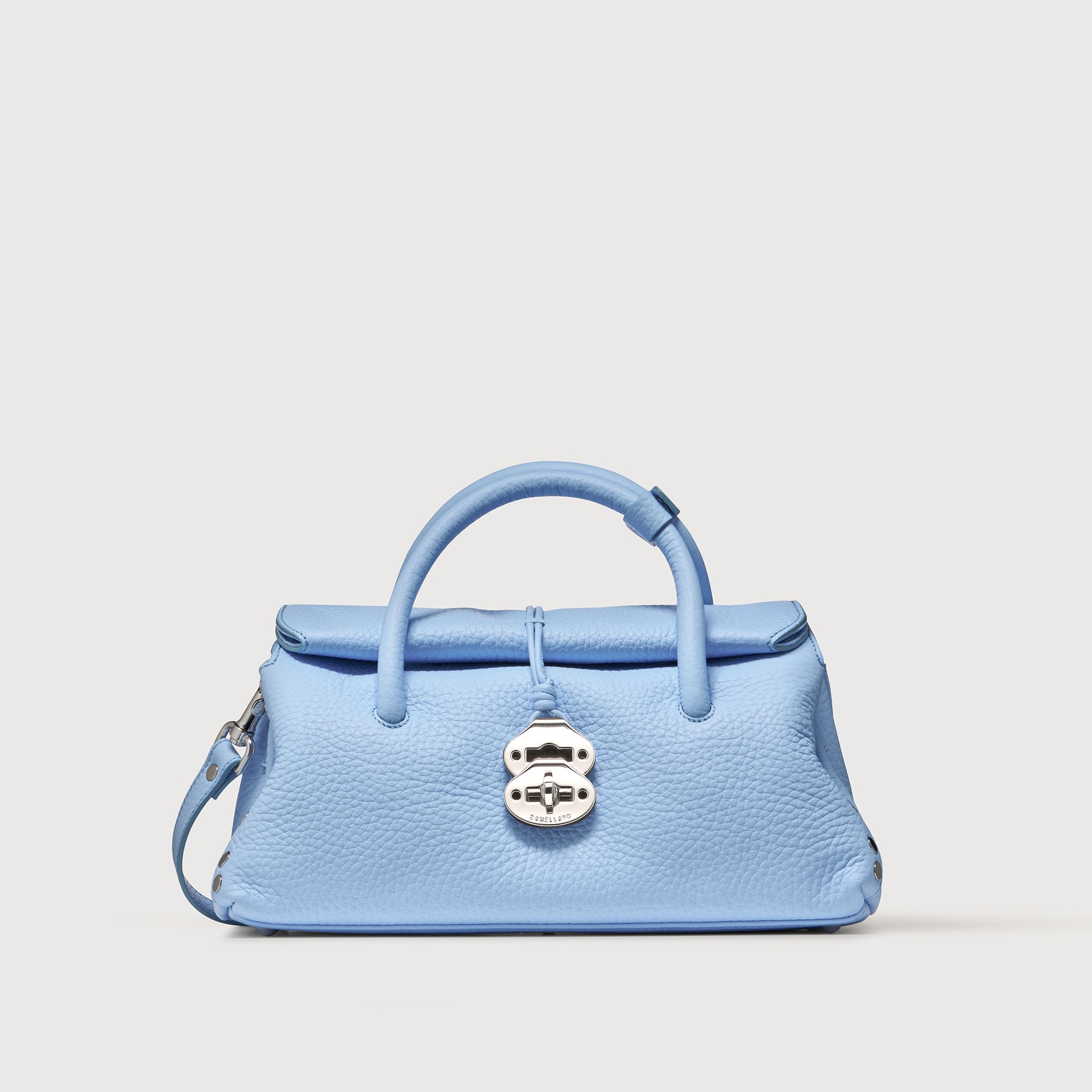 DOTTA® SMALL BAG IN HAMMERED LEATHER BLUE SALENTO Zanellato