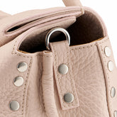 DOTTA® SMALL BAG IN HAMMERED LEATHER PINK CALLAS | Zanellato