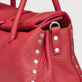 SMALL DOTTA® BAG IN HAMMERED LEATHER RED VENEZIAN - Red Venezian | Zanellato