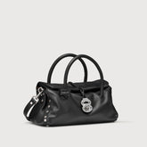 BORSA DOTTA® SMALL IN PELLE LISCIA BLACK LAVAGNA - Dotta® | Zanellato