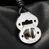 SMALL DOTTA® BAG IN SMOOTH LEATHER BLACK LAVAGNA - Black Lavagna | Zanellato