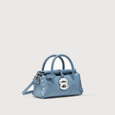 DOTTA® BABY BAG IN SMOOTH LEATHER BLUE ZELANTE - Small bags | Zanellato