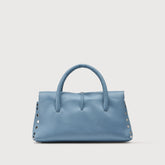 DOTTA® SMALL BAG IN SMOOTH LEATHER BLUE ZELANTE | Zanellato