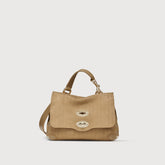 POSTINA® BABY BAG IN AMORETTO BEIGE LEATHER - Small bags | Zanellato