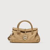 DOTTA® SMALL LEATHER BAG AMORETTO BEIGE FALSE - Handbags | Zanellato