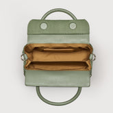 POSTINA® BABY BAG IN AMORETTO GREEN SPINOSO LEATHER | Zanellato