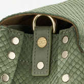 POSTINA® BABY BAG IN AMORETTO GREEN SPINOSO LEATHER | Zanellato
