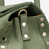 DOTTA® SMALL LEATHER BAG AMORETTO GREEN SPINOSO | Zanellato