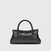 DOTTA® SMALL CACTUS BLACK CRATER LEATHER BAG | Zanellato