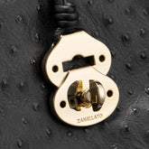 DOTTA® SMALL CACTUS BLACK CRATER LEATHER BAG | Zanellato