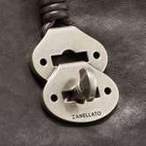 EXTRA LARGE  DOTTA® BAG IN SMOOTH LEATHER BROWN CARBONE - Brown Carbone | Zanellato