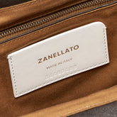 EXTRA LARGE  DOTTA® BAG IN SMOOTH LEATHER BROWN CARBONE - Brown Carbone | Zanellato