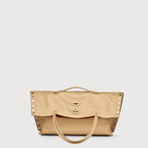 A'SPASSO® MEDIUM BAG IN SMOOTH BEIGE JUTE LEATHER | Zanellato