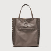 A'SPASSO® MEDIUM BAG IN SMOOTH BROWN GIANDUIOTTO LEATHER - Shoulder Bags | Zanellato
