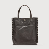 MEDIUM A'SPASSO® BAG IN SMOOTH LEATHER BROWN CARBONE - Brown Carbone | Zanellato