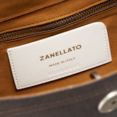 MEDIUM A'SPASSO® BAG IN SMOOTH LEATHER BROWN CARBONE - Brown Carbone | Zanellato