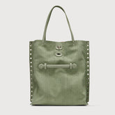 A'SPASSO® MEDIUM AMORETTO GREEN SPINOSO BAG - Shoulder Bags | Zanellato
