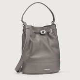 SMALL MONDA'® BAG IN HAMMERED LEATHER GREY MONTEBIANCO - Fall Winter Bags | Zanellato