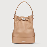 BORSA MONDA'® SMALL IN PELLE MARTELLATA BROWN CANTUCCI - Fall Winter Bags | Zanellato
