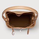 MONDA'® SMALL IN HAMMERED LEATHER BAG BROWN CANTUCCI  | Zanellato