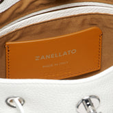 BORSA MONDA'® SMALL IN PELLE MARTELLATA WHITE LATTE | Zanellato