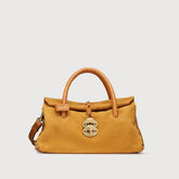 BORSA DOTTA® SMALL IN NABUK BROWN BRANDY - Dotta® | Zanellato