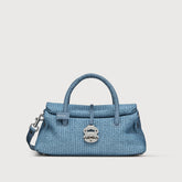 BORSA DOTTA® SMALL IN VIMINI BLUE ADRIATICO - Borse Primavera Estate | Zanellato