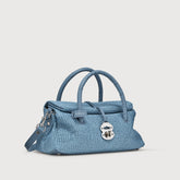 BORSA DOTTA® SMALL IN VIMINI BLUE ADRIATICO - Borse Primavera Estate | Zanellato