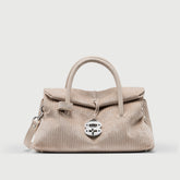 DOTTA® S IN VELLUTO BEIGE VICOLO ROMANO - Borse in velluto | Zanellato