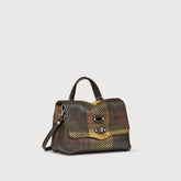 BORSA POSTINA® BABY IN PELLE STAMPATA GREEN PRUNNO - Borse Autunno Inverno | Zanellato