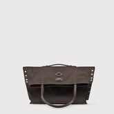 BORSA A'SPASSO® MEDIUM IN TESSUTO BROWN NOCE DI SORRENTO | Zanellato